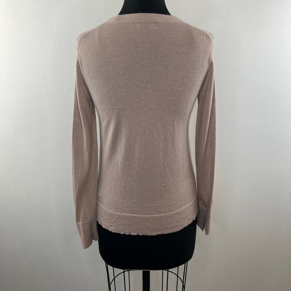 CLUB MONACO Wool Sweater Beige Long Sleeve Crewneck Knit Pullover Size XS - Picture 7 of 11
